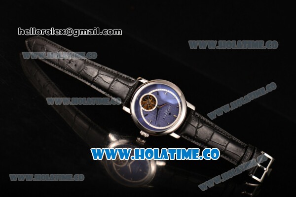Vacheron Constantin Malte Tourbillon Asia Automatic Steel Case with Black Stick Markers and Blue Dial - Click Image to Close